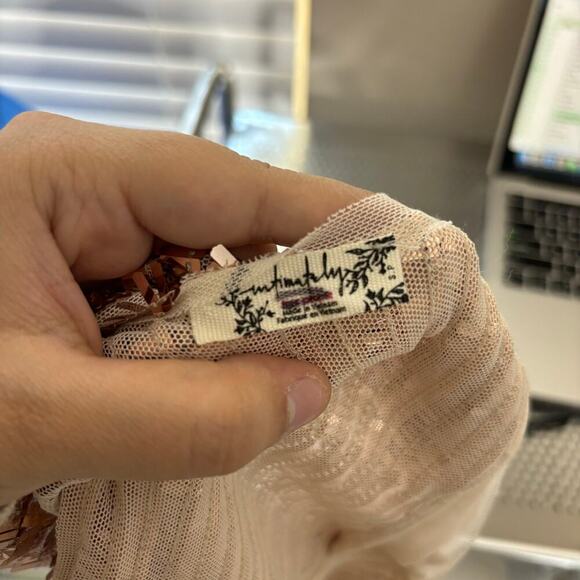 Free People Disco Fever Cami Top Champagne Size S - Picture 8 of 8